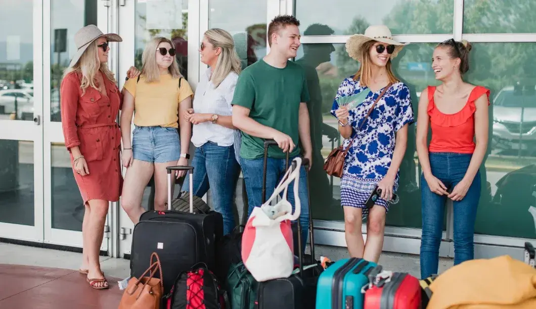 People at airport
