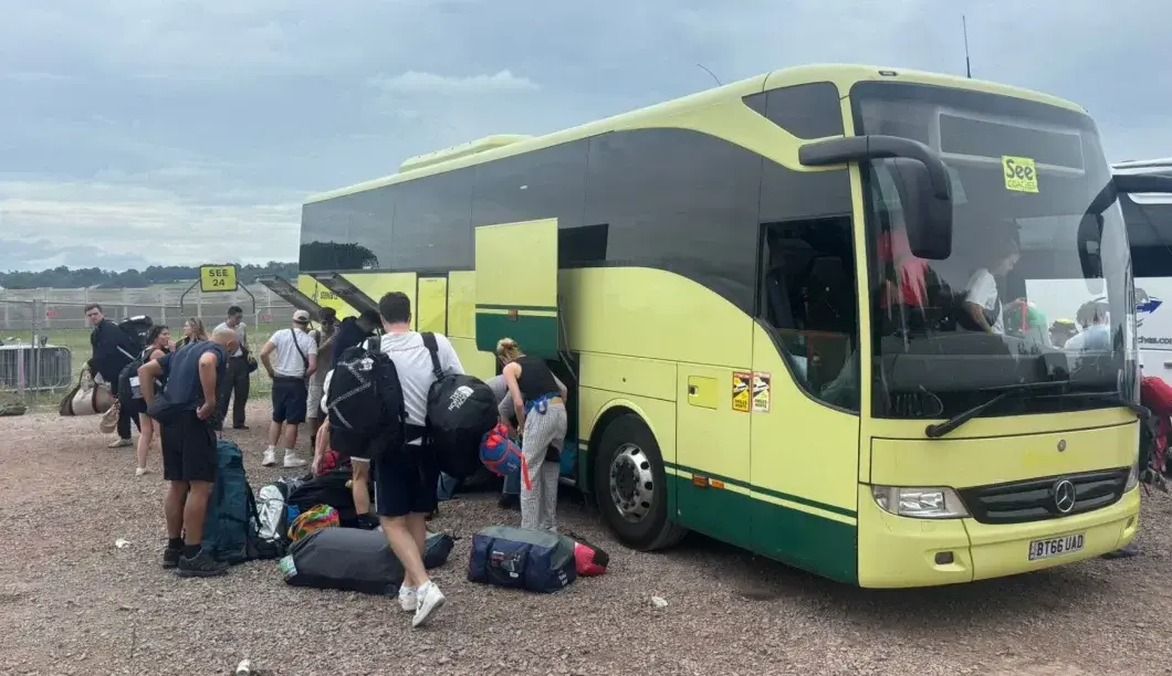 Coach parked up