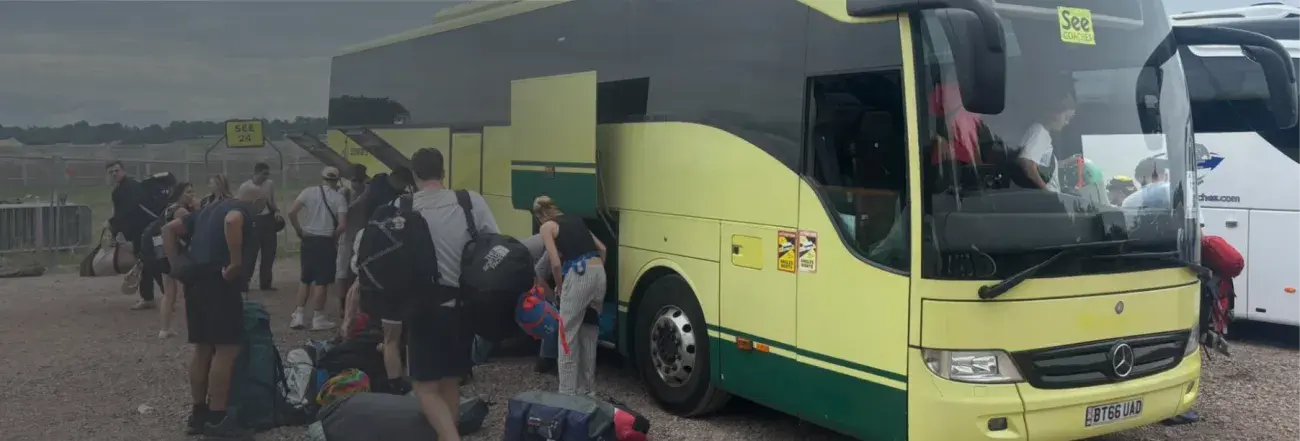 Coach parked up