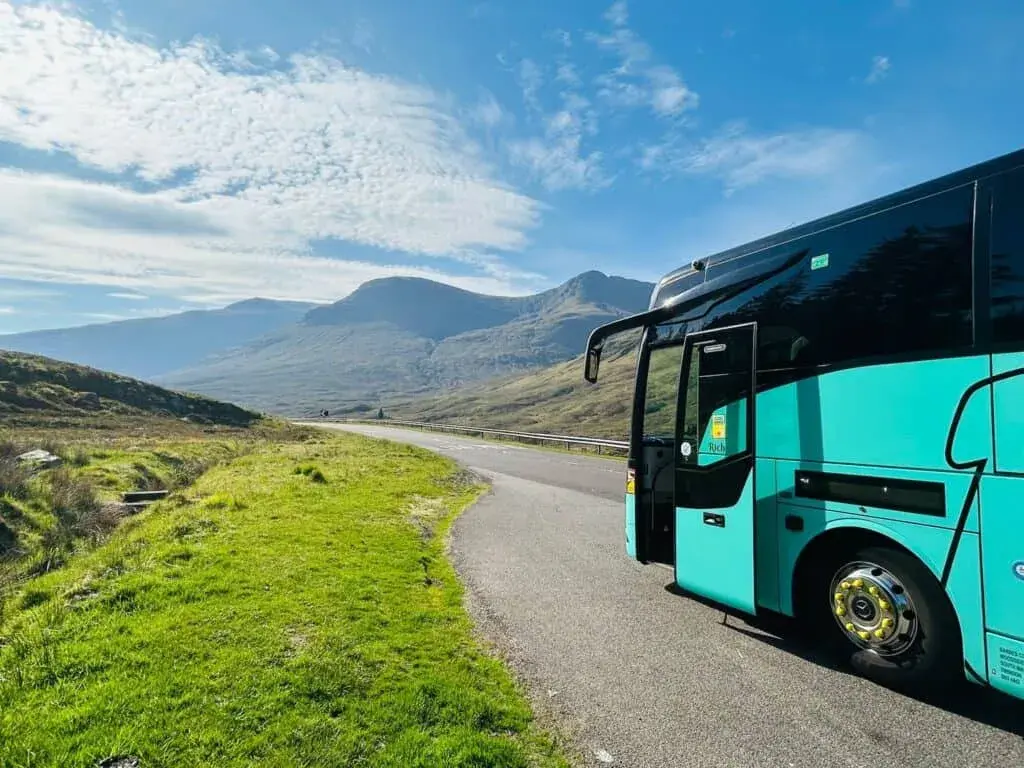 Coach in hills